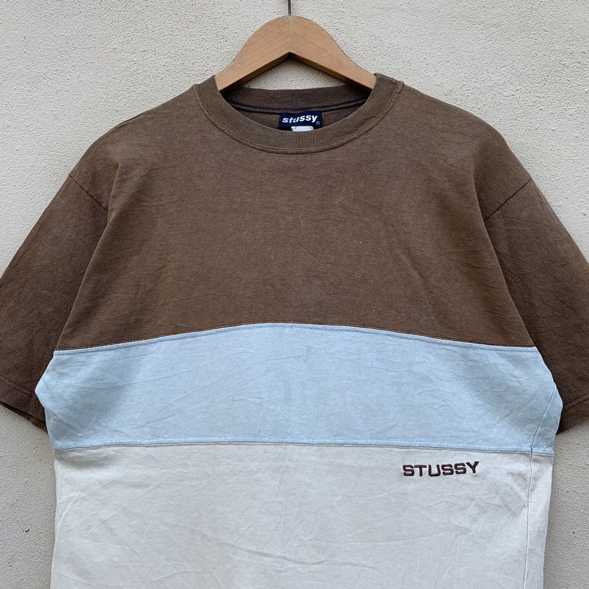 Stussy × Vintage VINTAGE STUSSY COLOUR BLOCK DESIGN T-SHIRT Size US M / EU 48-50 / 2 - 2 Thumbnail
