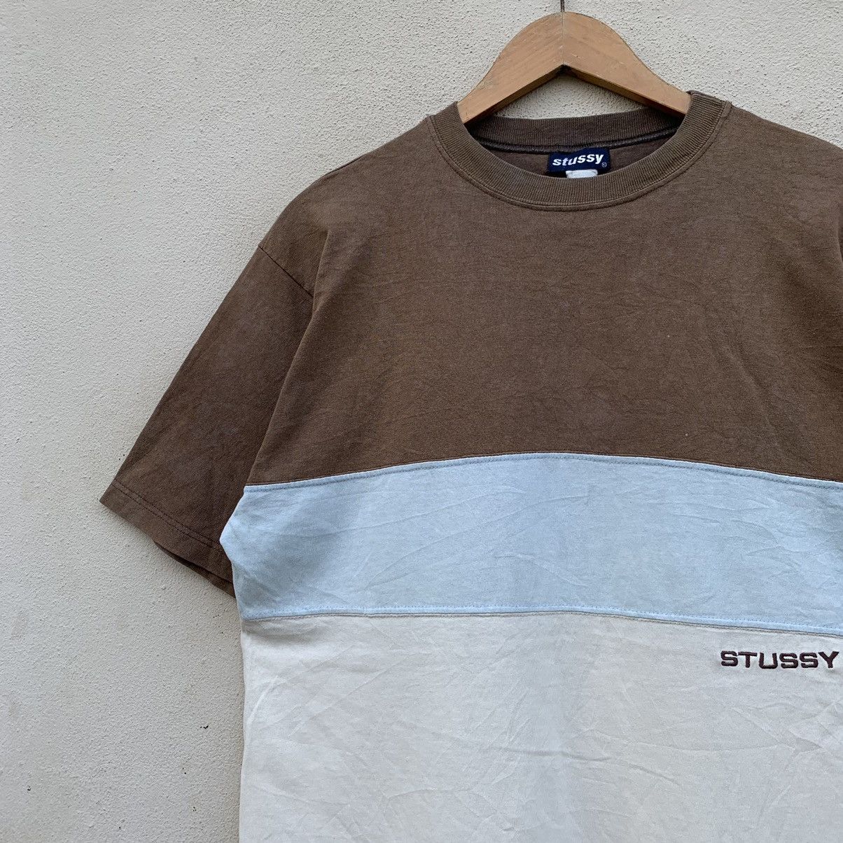 Stussy × Vintage VINTAGE STUSSY COLOUR BLOCK DESIGN T-SHIRT Size US M / EU 48-50 / 2 - 4 Thumbnail