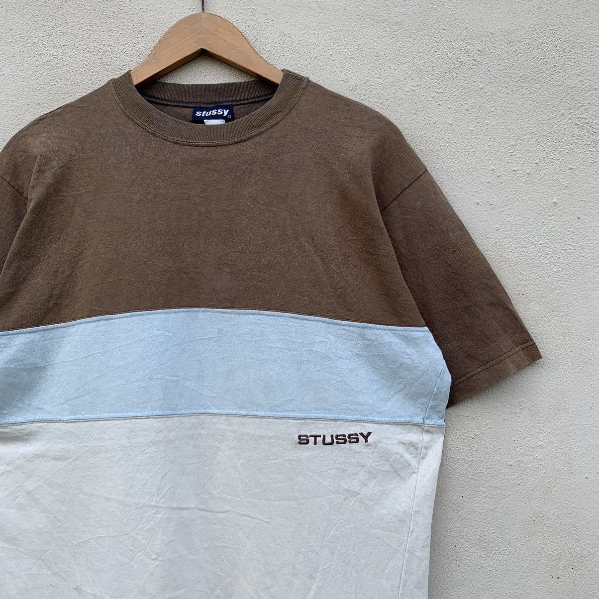 Stussy × Vintage VINTAGE STUSSY COLOUR BLOCK DESIGN T-SHIRT Size US M / EU 48-50 / 2 - 3 Thumbnail