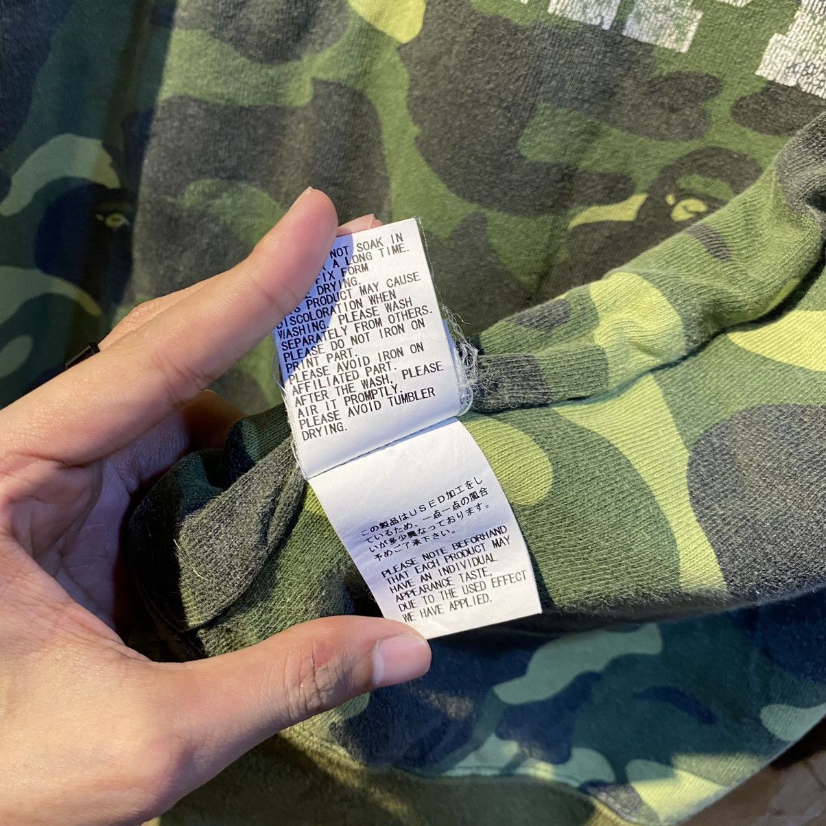 Bape × Vintage VERY RARE‼️A Bathing Ape College Camo Reversible Sweatshirt Size US L / EU 52-54 / 3 - 15 Thumbnail