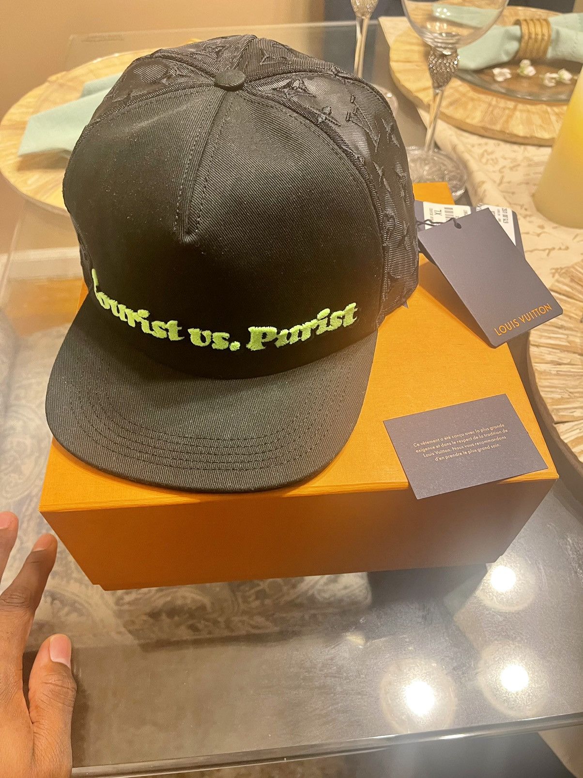 Louis Vuitton Black Monogram 'Tourist vs Purist' Trucker Hat