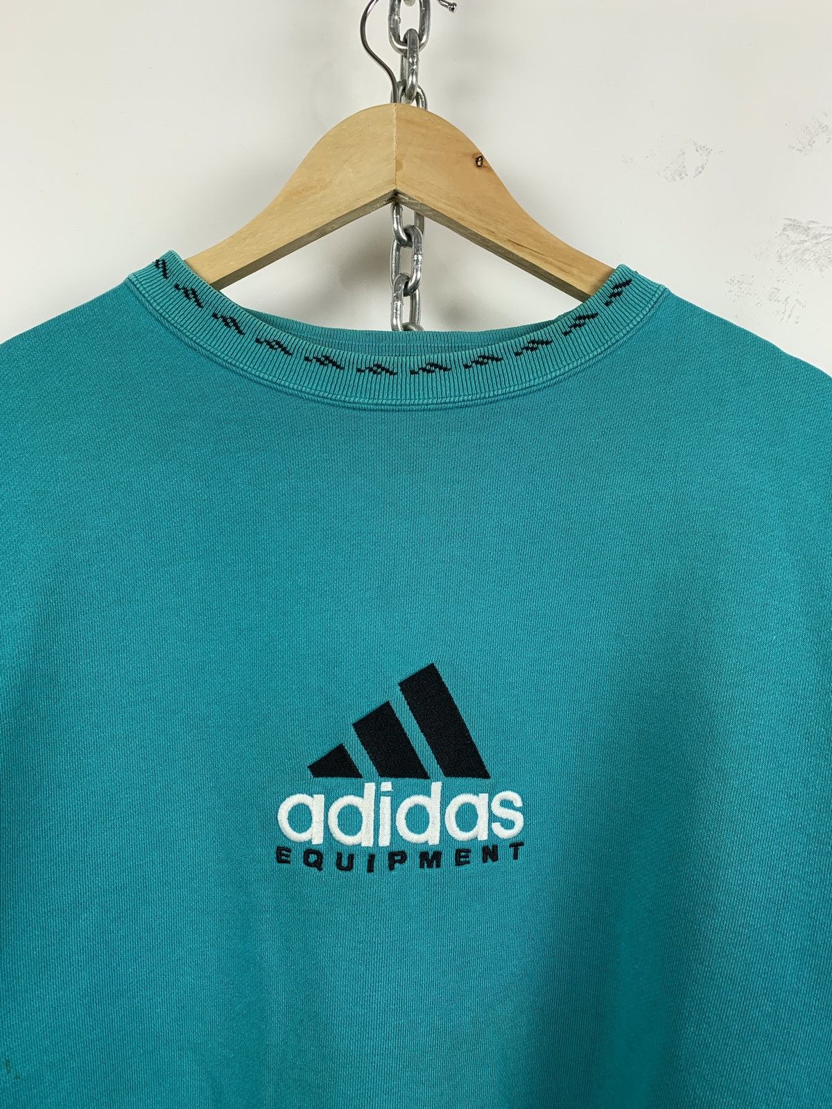 Adidas 90s Vintage Adidas Equipment Green Crewneck Sweatshirt Size US M / EU 48-50 / 2 - 3 Thumbnail