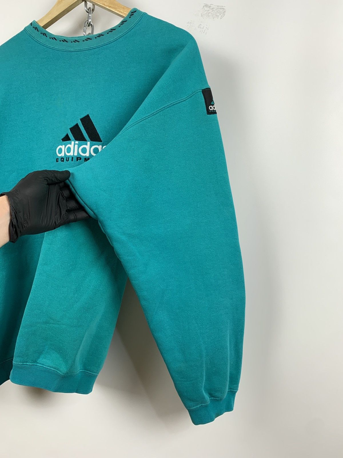Adidas 90s Vintage Adidas Equipment Green Crewneck Sweatshirt Size US M / EU 48-50 / 2 - 13 Thumbnail