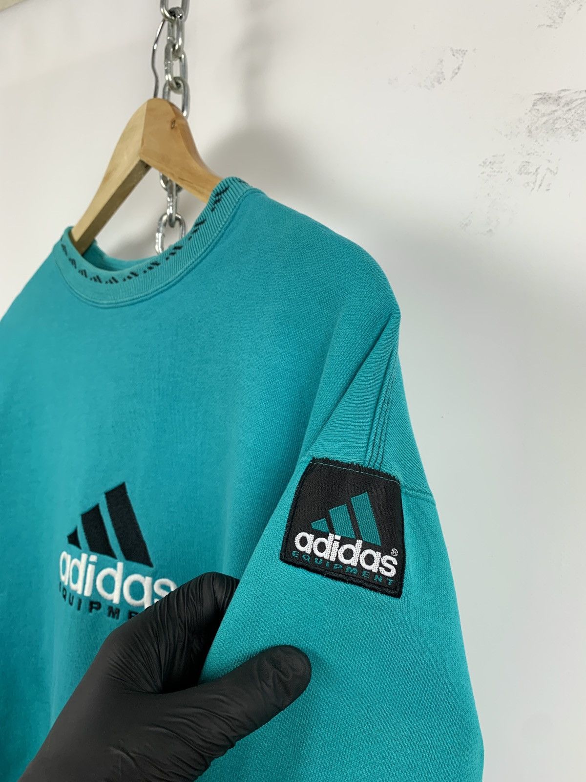 Adidas 90s Vintage Adidas Equipment Green Crewneck Sweatshirt Size US M / EU 48-50 / 2 - 4 Thumbnail