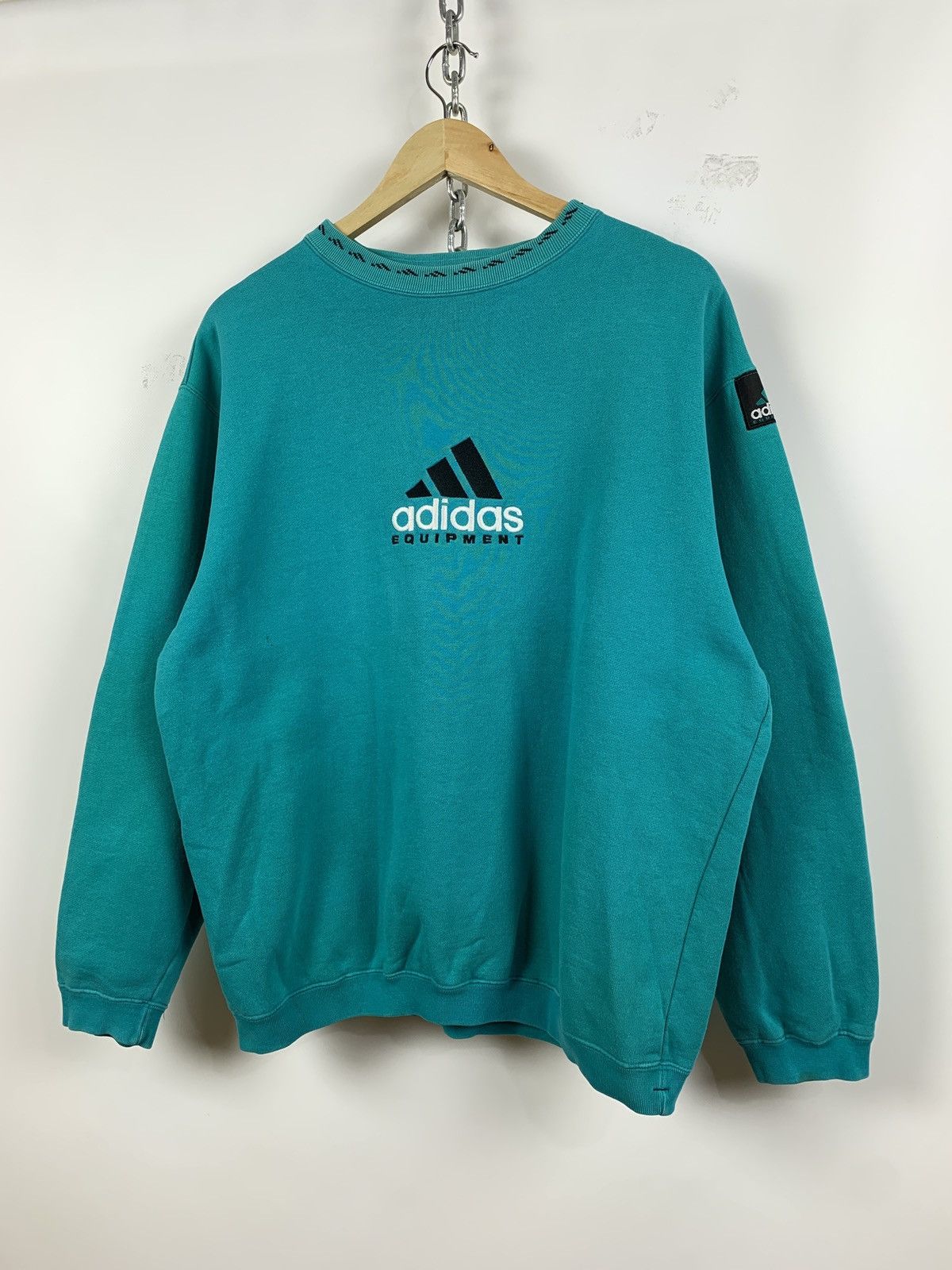 Adidas Streetwear Vintage 90s Vintage Adidas Equipment Green Crewneck Sweatshirt Grailed