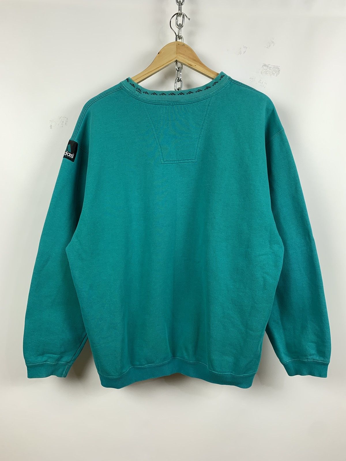Adidas 90s Vintage Adidas Equipment Green Crewneck Sweatshirt Size US M / EU 48-50 / 2 - 6 Thumbnail