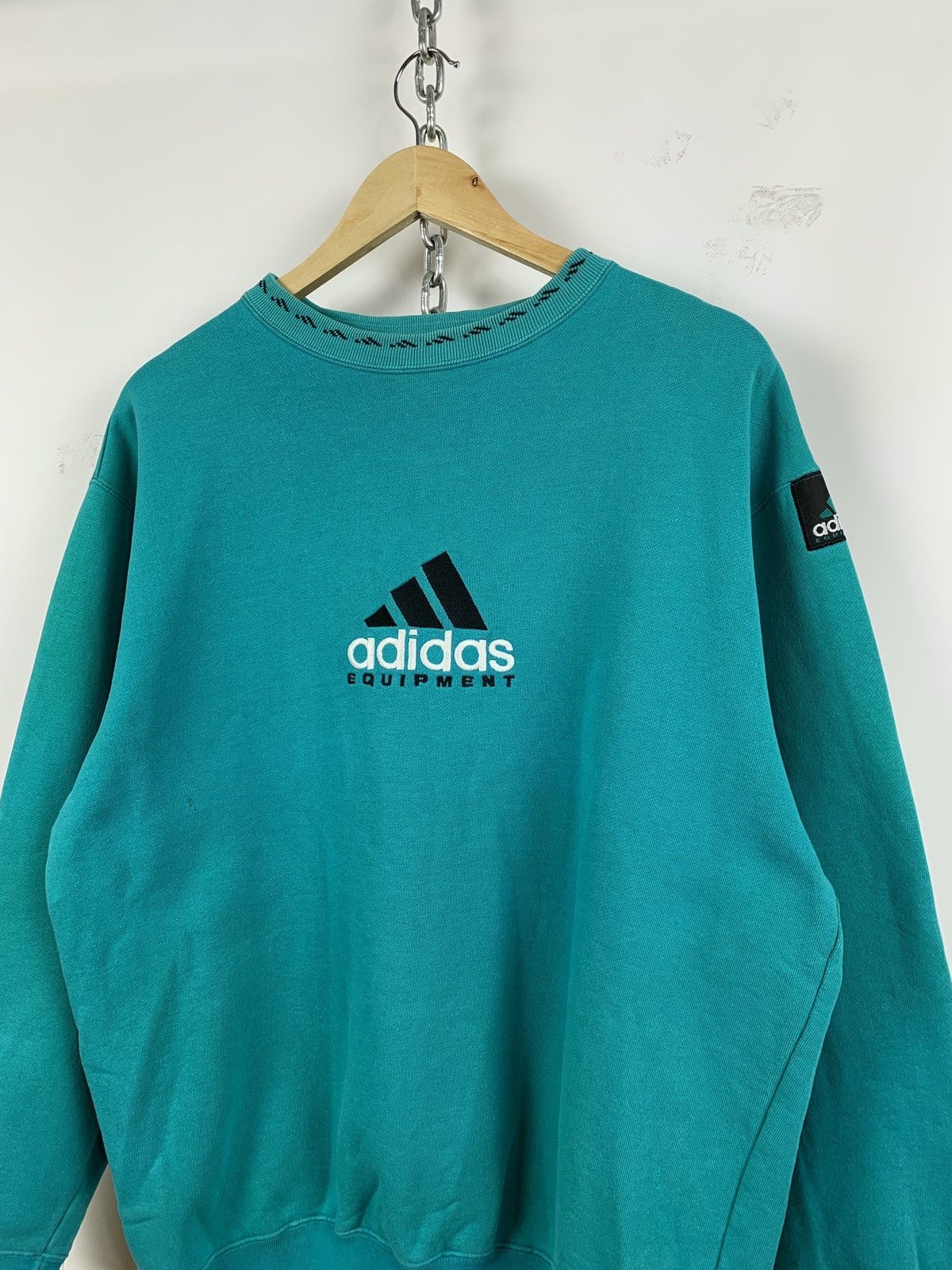 Adidas Streetwear Vintage 90s Vintage Adidas Equipment Green Crewneck Sweatshirt Grailed