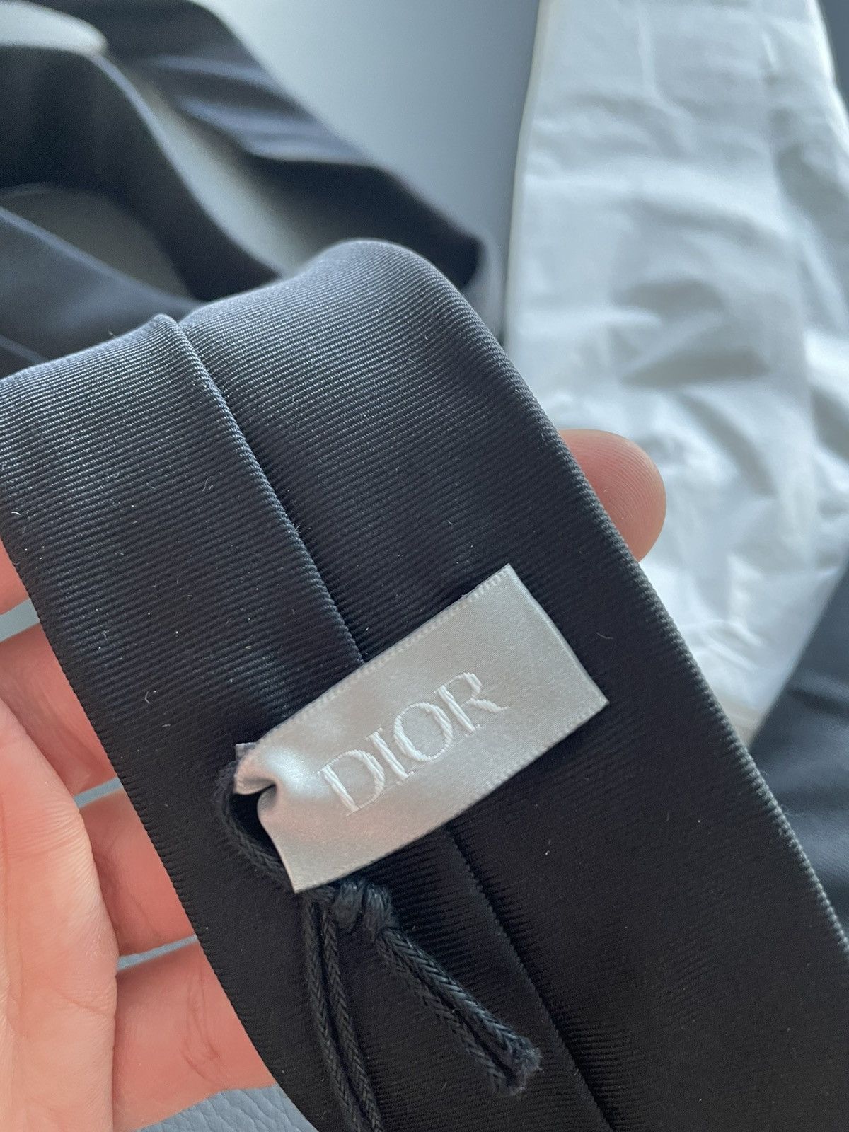 Dior Rare Limited Edition Dior Embroidery Logo Premium Silk Tie Size ONE SIZE - 7 Thumbnail