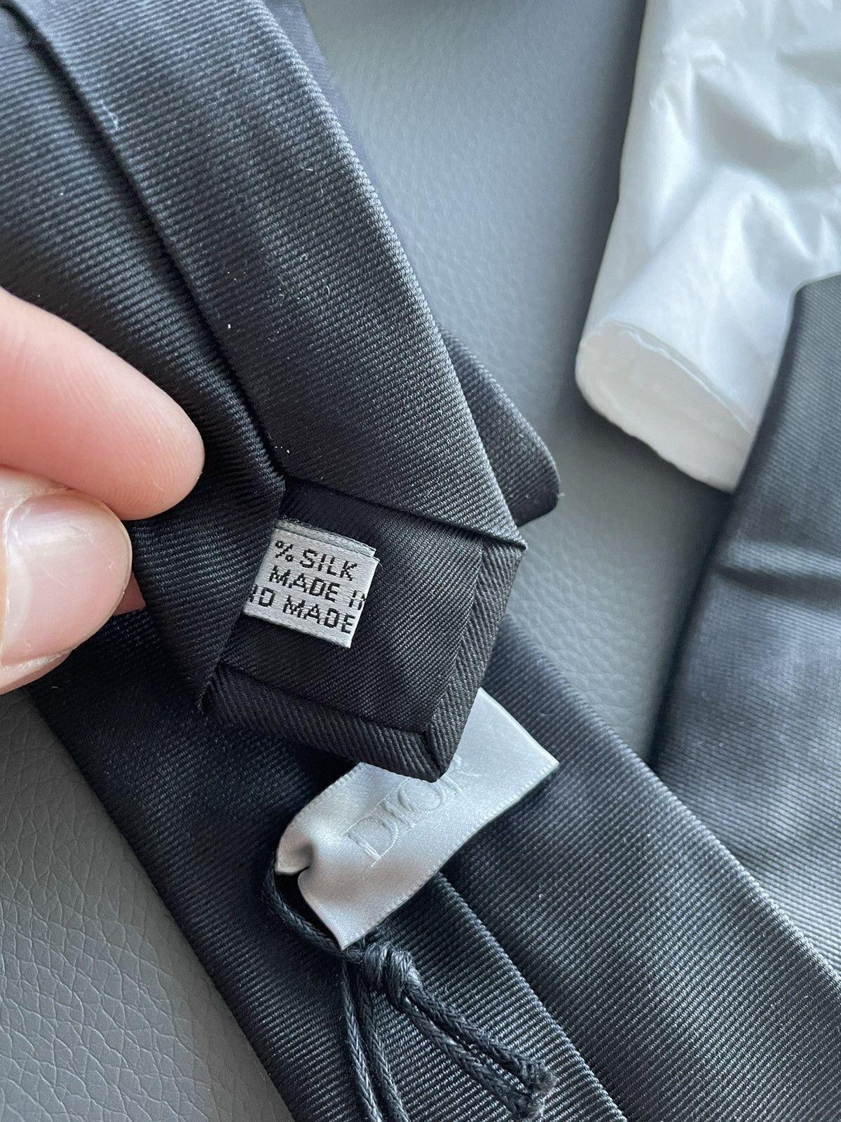 Dior Rare Limited Edition Dior Embroidery Logo Premium Silk Tie Size ONE SIZE - 12 Thumbnail