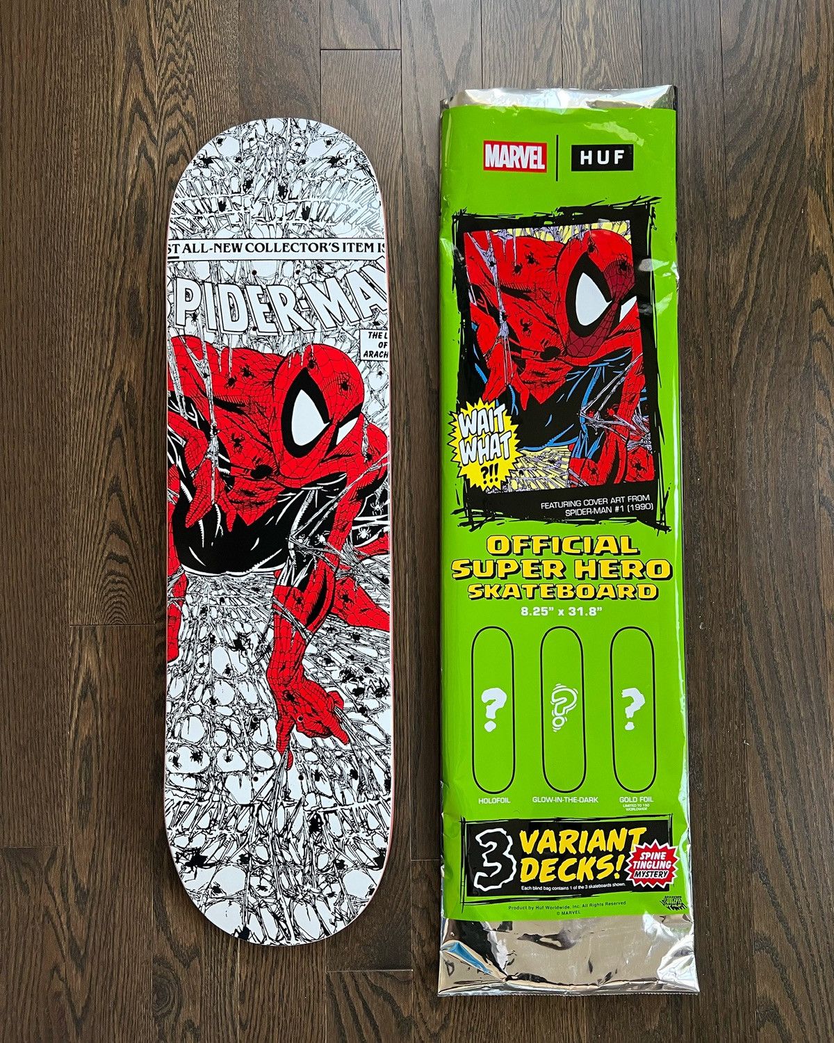 Huf HUF x MARVEL SPIDER-MAN SKATE DECK | Grailed