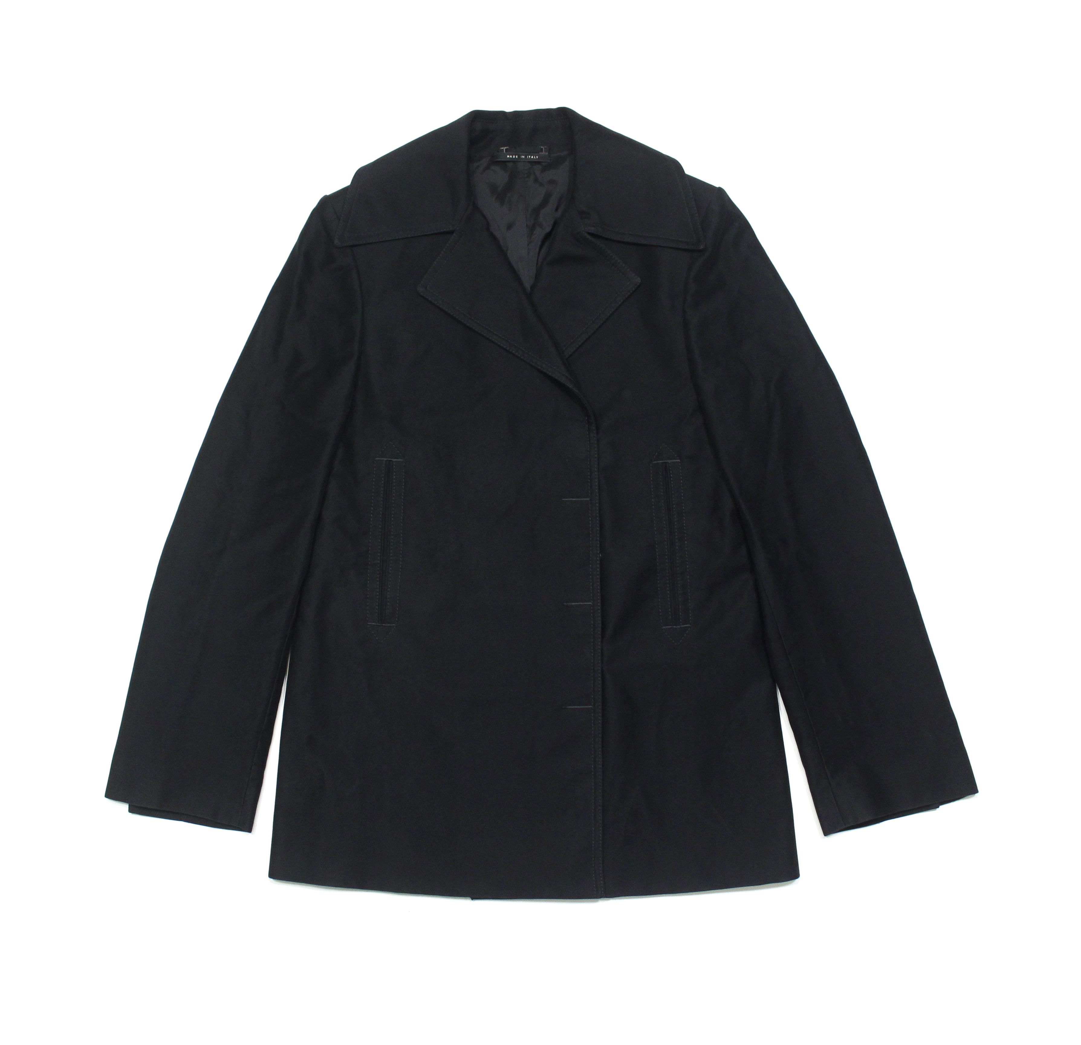 Gucci 90S Women's Tom Ford Era Vintage Black Overcoat Size ONE SIZE - 1 Thumbnail