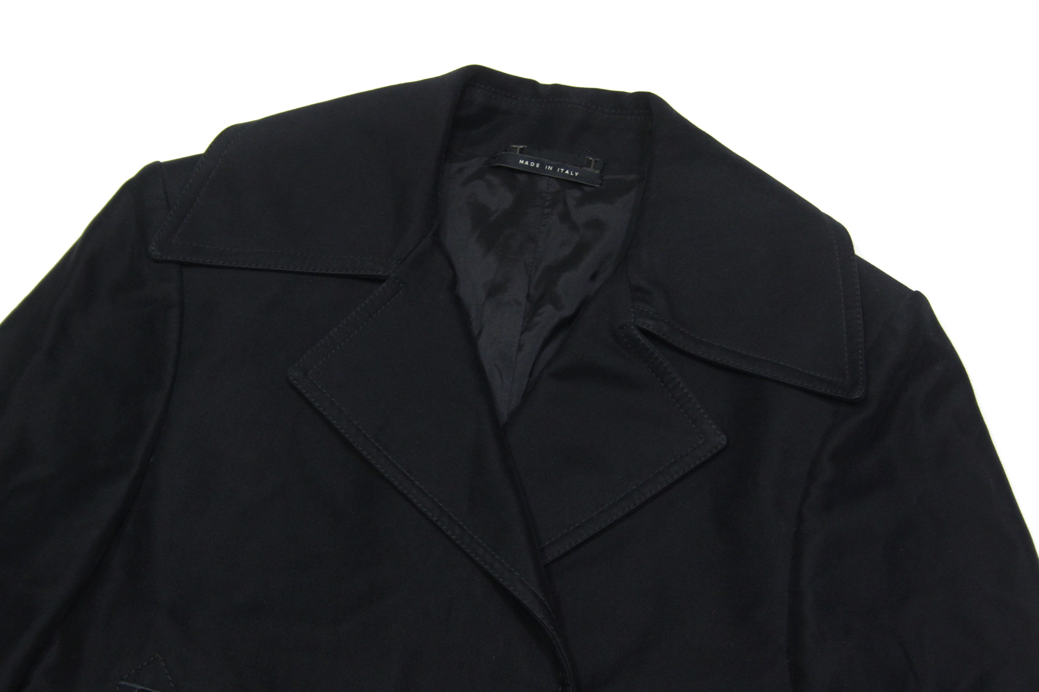 Gucci 90S Women's Tom Ford Era Vintage Black Overcoat Size ONE SIZE - 3 Thumbnail