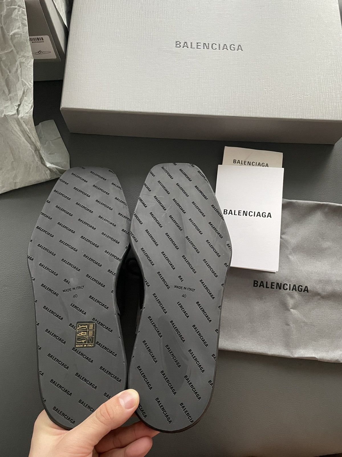 Balenciaga Runway Brand New Paris Eiffel Tower Balenciaga Logo Slipper Size US 7 / EU 40 - 12 Thumbnail