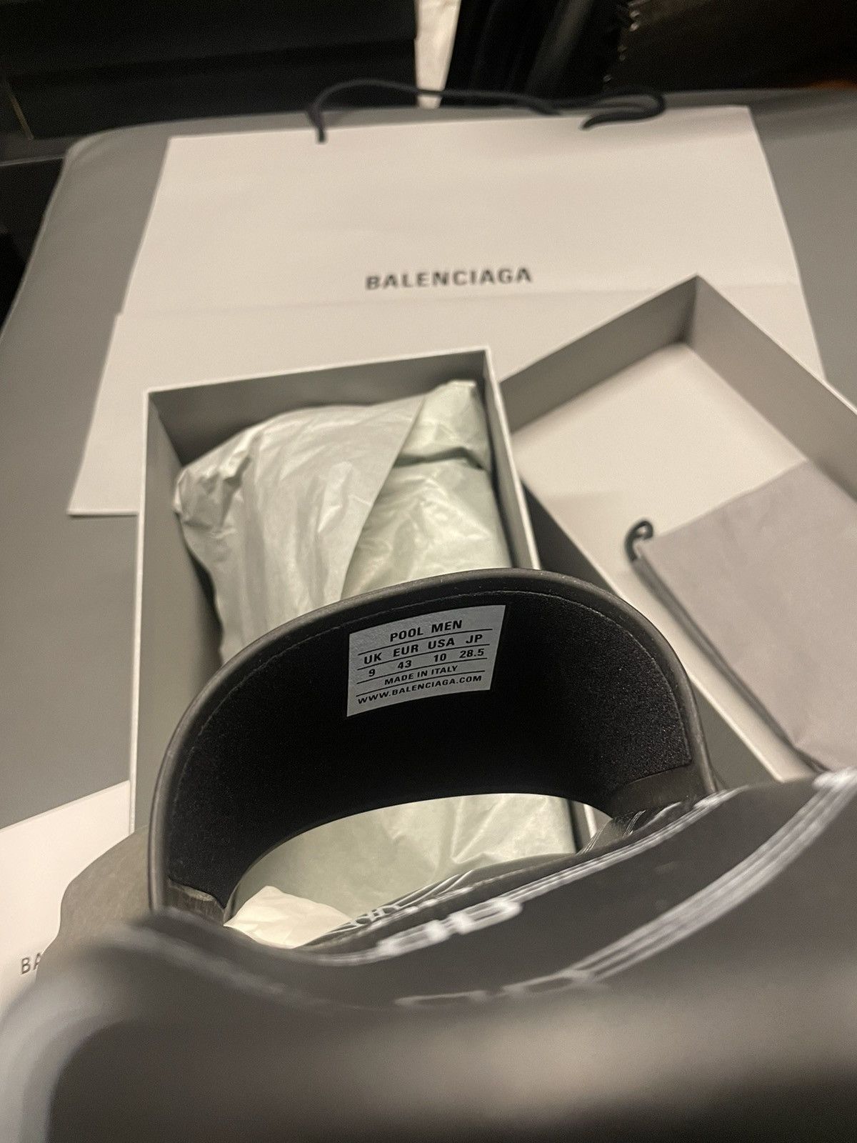 Balenciaga NEW Rare Runway Limited Edition License BB Logo Pool Slides Size US 11 / EU 44 - 4 Thumbnail