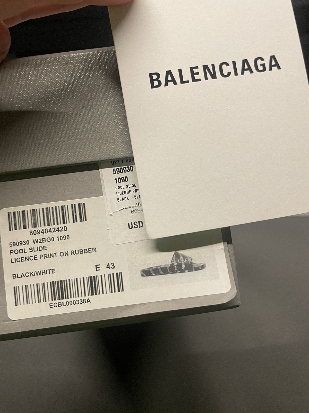 Balenciaga NEW Rare Runway Limited Edition License BB Logo Pool Slides Size US 11 / EU 44 - 8 Thumbnail