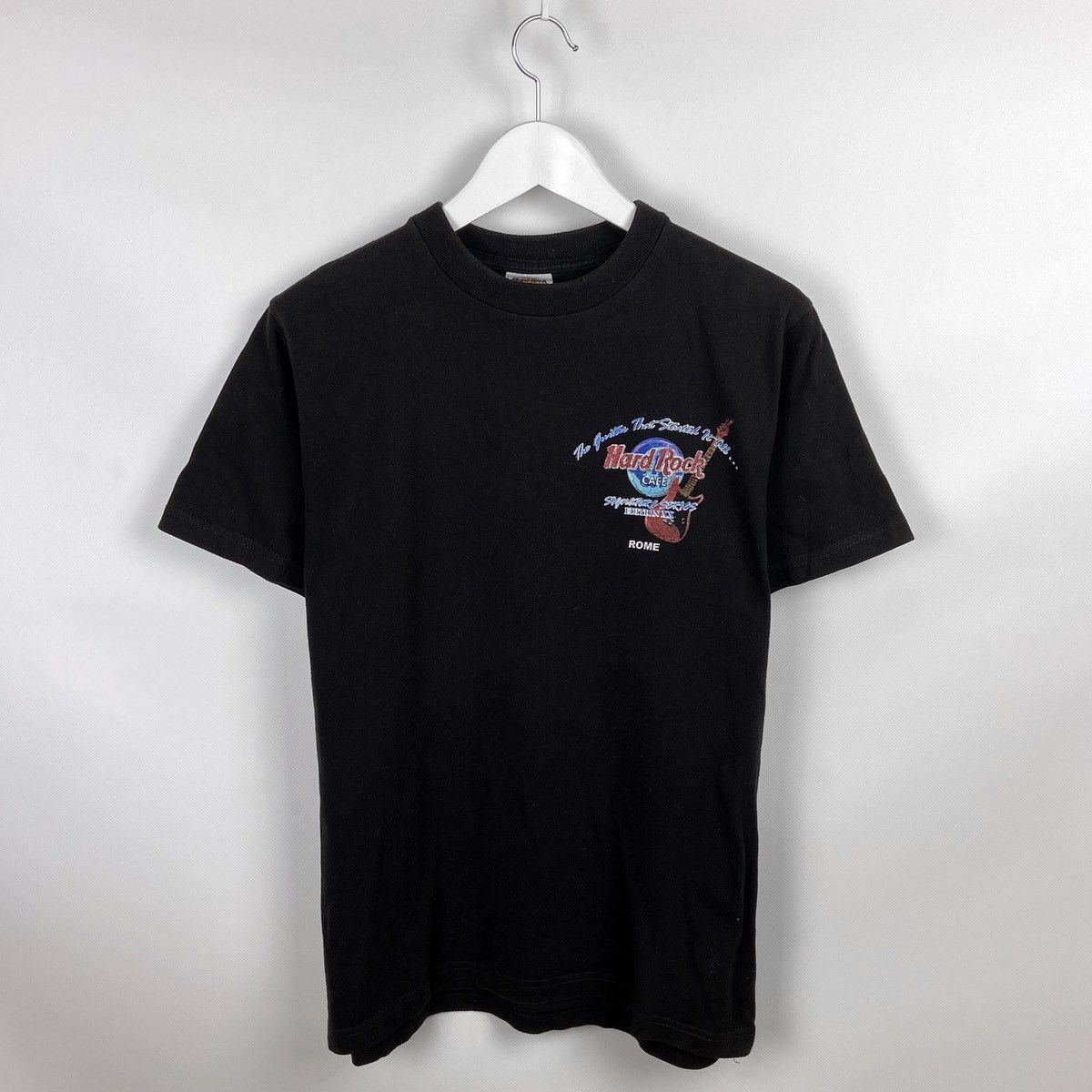 Hard Rock Cafe Vintage 90s Hard Rock Cafe Eric Lapton Rome Signature tee Size US S / EU 44-46 / 1 - 2 Thumbnail
