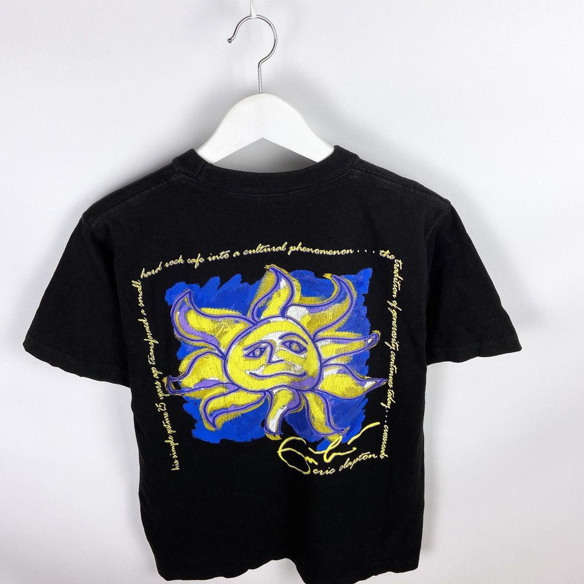 Hard Rock Cafe Vintage 90s Hard Rock Cafe Eric Lapton Rome Signature tee Size US S / EU 44-46 / 1 - 3 Thumbnail