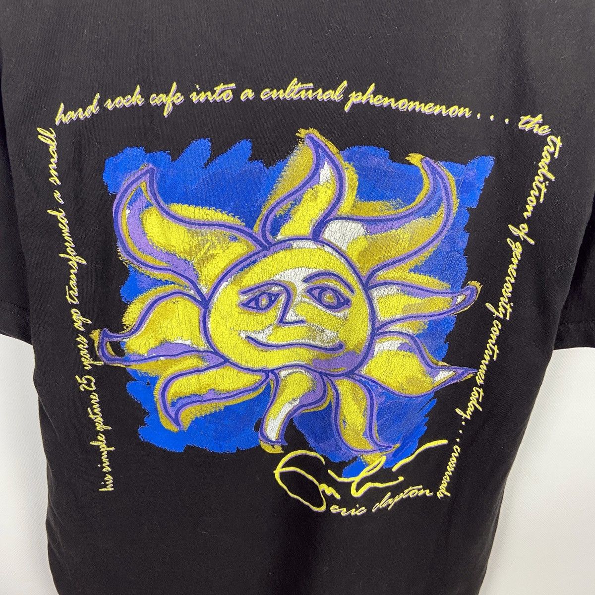 Hard Rock Cafe Vintage 90s Hard Rock Cafe Eric Lapton Rome Signature tee Size US S / EU 44-46 / 1 - 5 Thumbnail