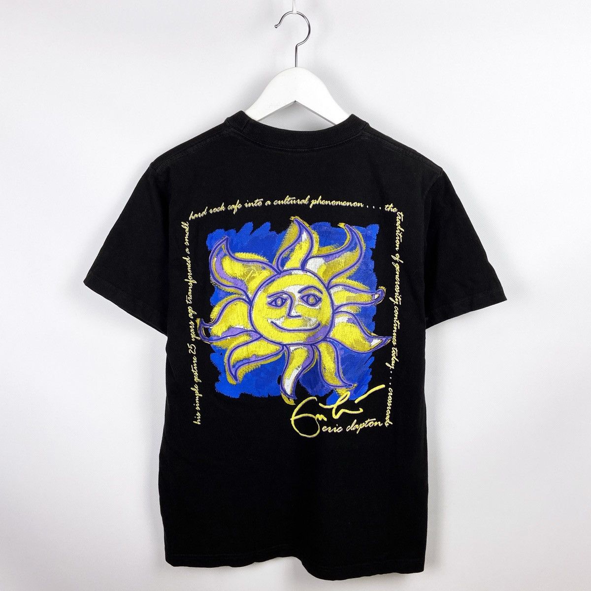 Hard Rock Cafe Vintage 90s Hard Rock Cafe Eric Lapton Rome Signature tee Size US S / EU 44-46 / 1 - 1 Thumbnail