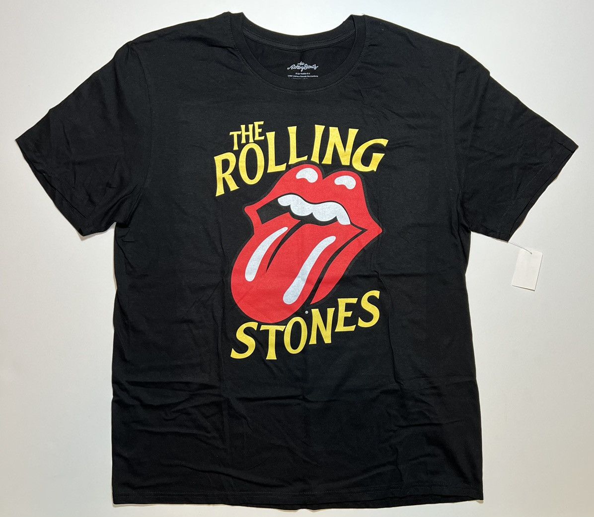 THE ROLLING STONES Band T-shirt, Men's XL size cotton black type Vintage Second Hand