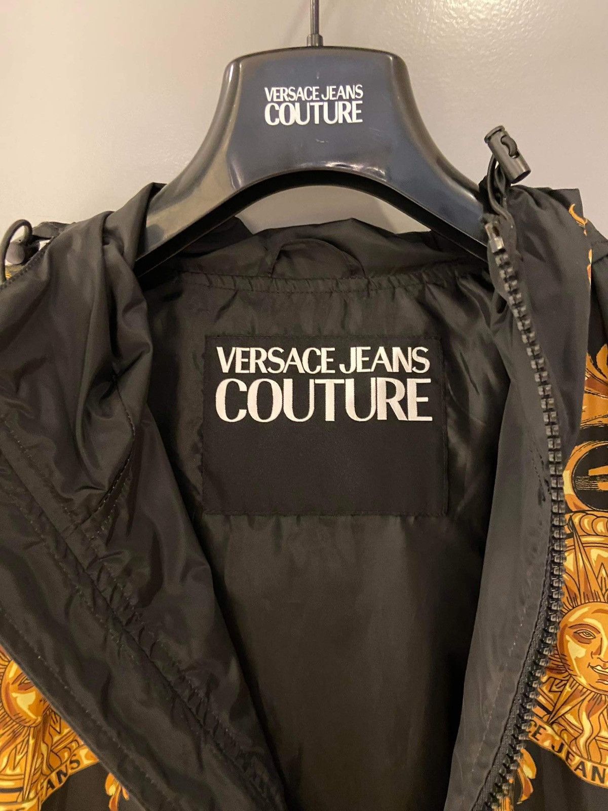 Versace × Versace Jeans Couture Black & Gold Versace Jacket Versace × Versace Jeans Couture Black & Gold Versace Jacket