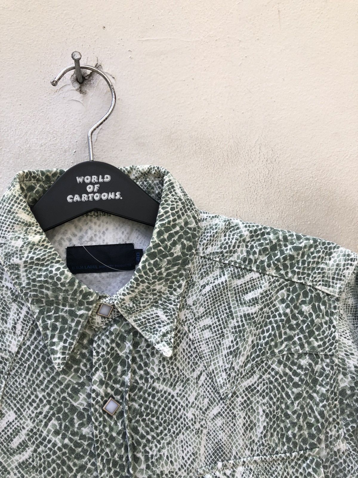 Vintage Vintage 90s B.B.H Label Japan Snake Scale Western Shirt Size US M / EU 48-50 / 2 - 4 Thumbnail