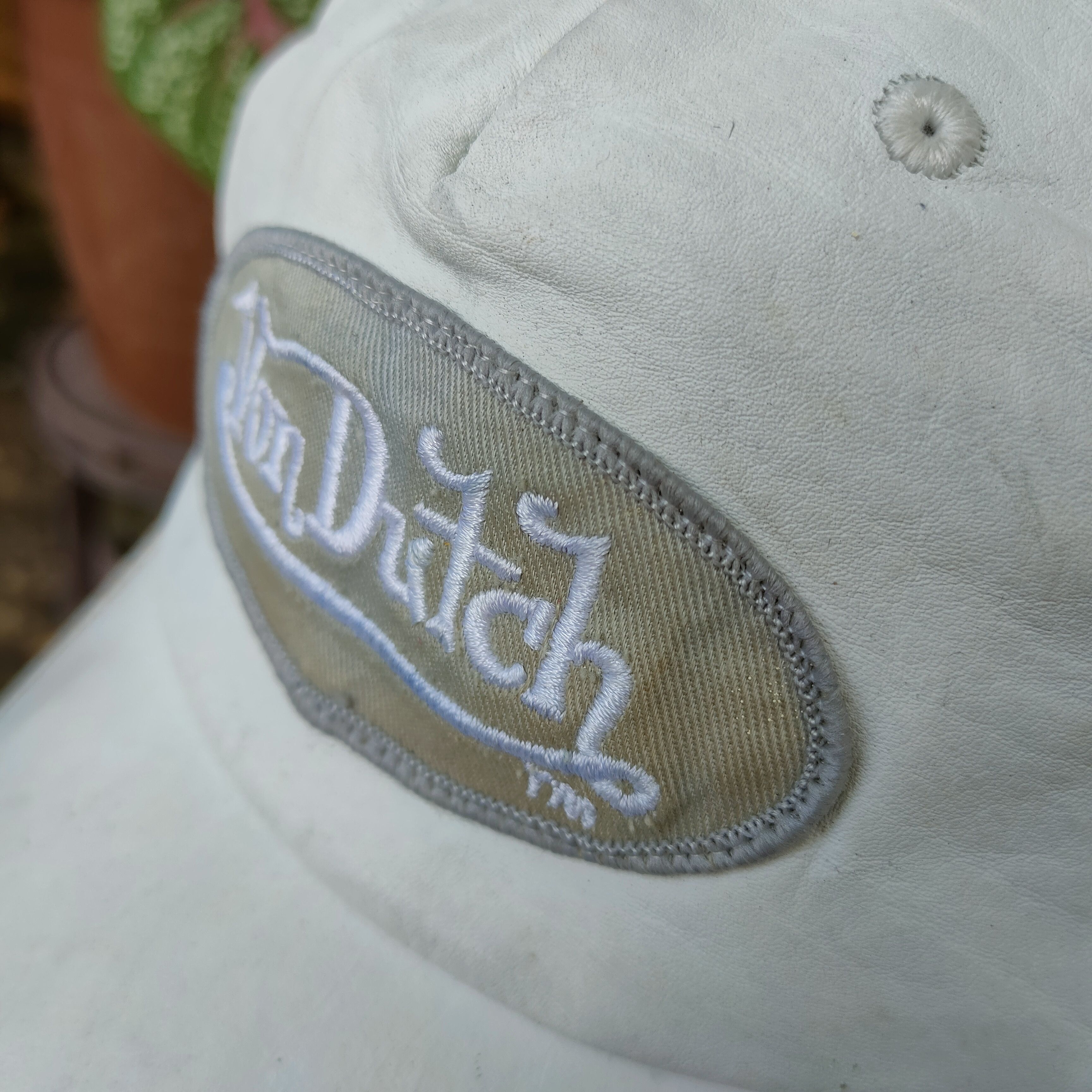 Von Dutch Vintage VON DUTCH Leather Material Patches Trucker Cap Size ONE SIZE - 4 Thumbnail