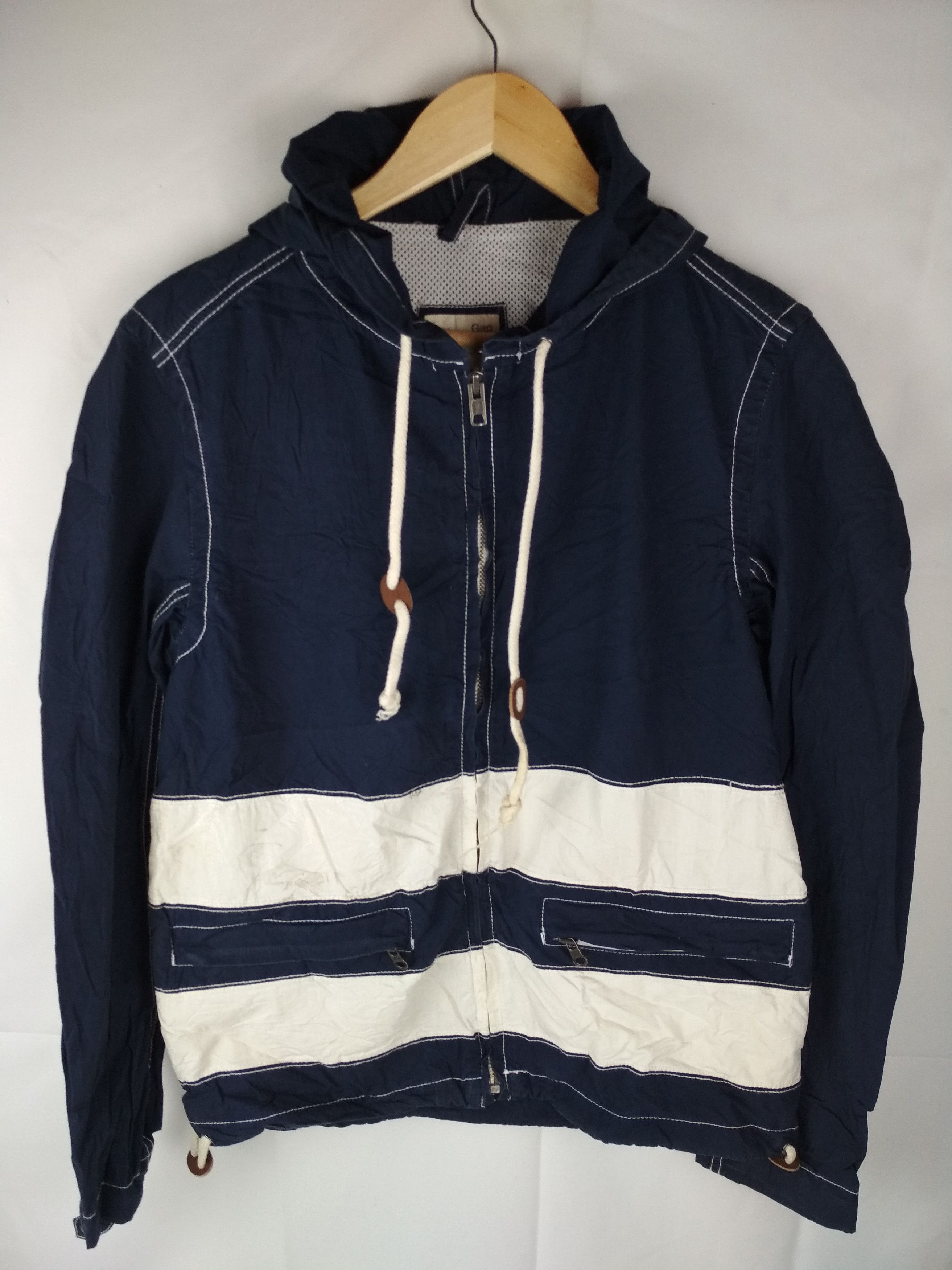 Gap × Japanese Brand GAP COTTON FULL ZIPPER STRIPE JACKET Size US S / EU 44-46 / 1 - 1 Thumbnail
