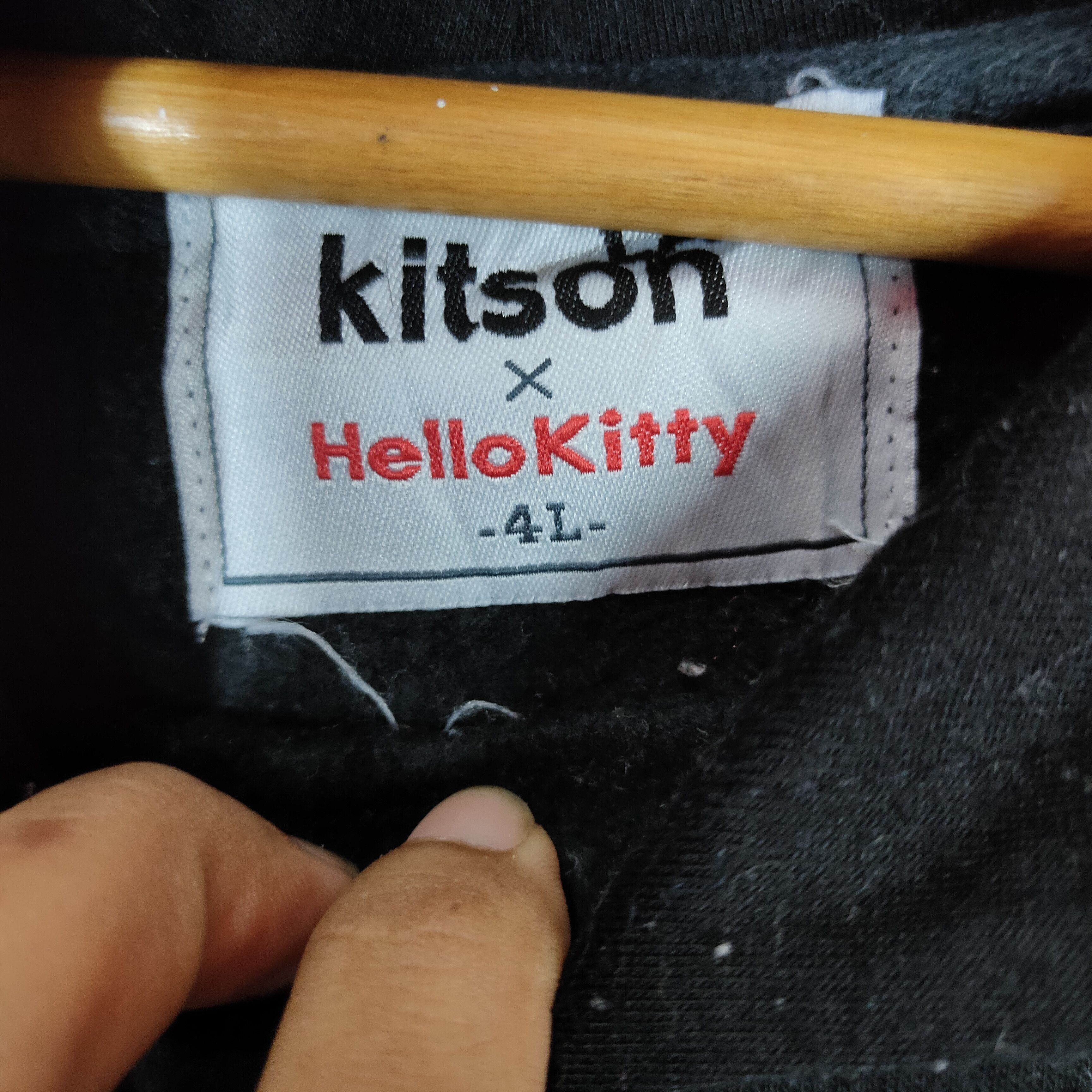 Anime KITSON X HELLO KITTY Spellout Cartoon Hoodie Sweatshirt Size US L / EU 52-54 / 3 - 5 Thumbnail