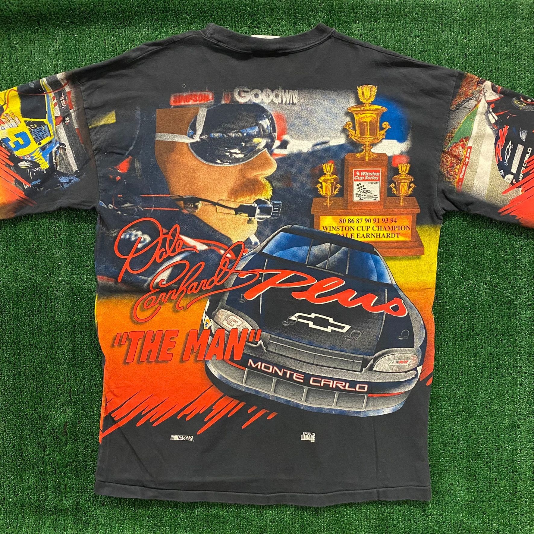 Vintage Dale Earnhardt Evolution offers of The Man All Over Print T Shirt Size XL