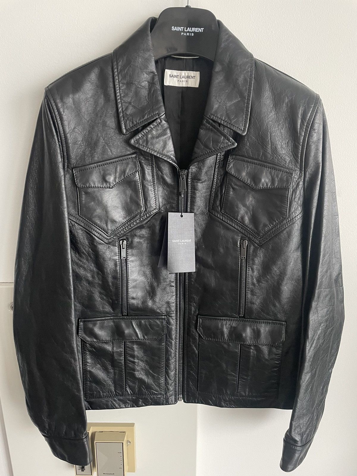 Saint Laurent Paris $5,100 Super Runway Celine Leather Jacket by Hedi Slimane Size US M / EU 48-50 / 2 - 2 Thumbnail