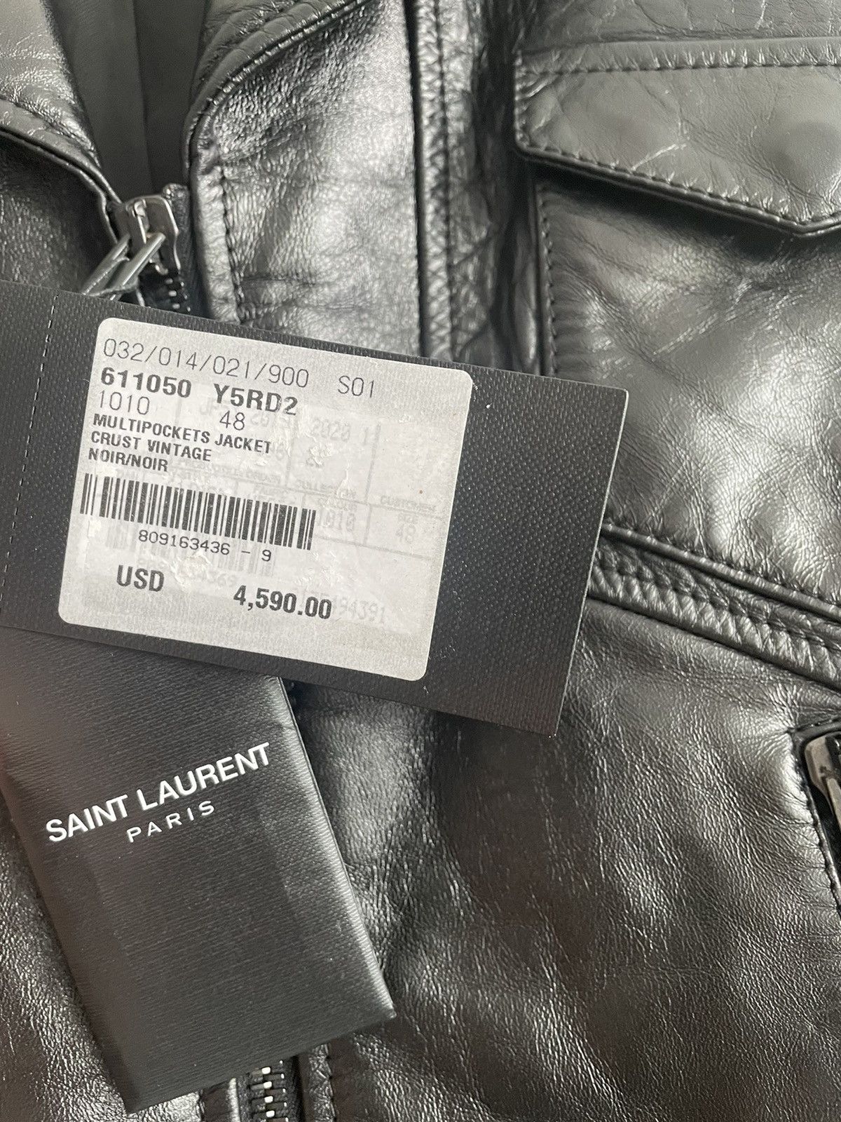 Saint Laurent Paris $5,100 Super Runway Celine Leather Jacket by Hedi Slimane Size US M / EU 48-50 / 2 - 5 Thumbnail