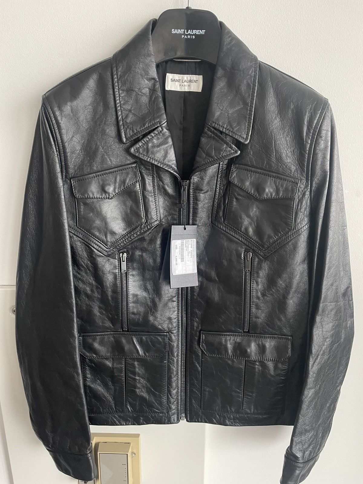 Saint Laurent Paris $5,100 Super Runway Celine Leather Jacket by Hedi Slimane Size US M / EU 48-50 / 2 - 4 Thumbnail
