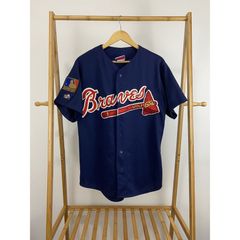 Vintage 90s Starter MLB Atlanta Braves Sz XL Stitched Script Baseball  Jersey VTG