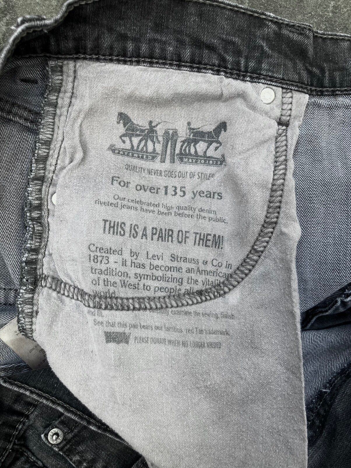 Levi's Levis 569 Grey Wash Denim Jeans Size US 34 / EU 50 - 5 Thumbnail
