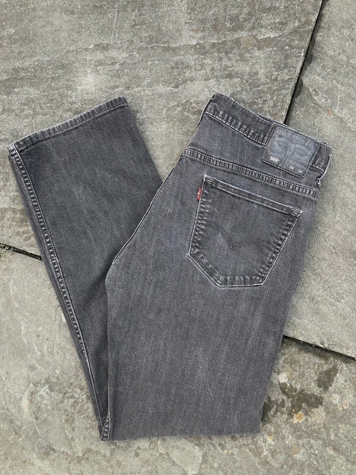 Levi's Levis 569 Grey Wash Denim Jeans Size US 34 / EU 50 - 2 Preview