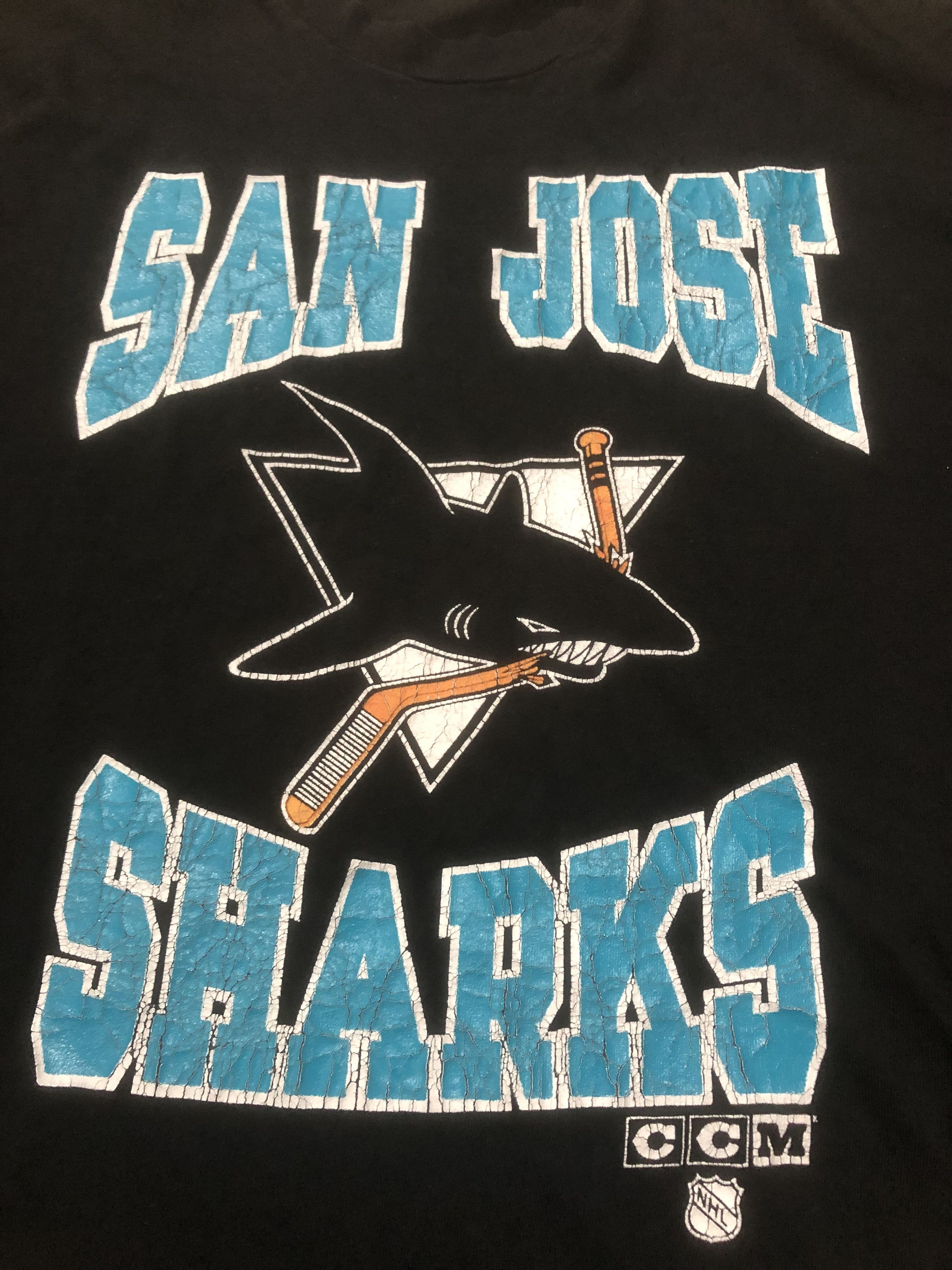 NHL × Vintage Vintage NHL Team San Jose Sharks T-shirts Size US XL / EU 56 / 4 - 2 Thumbnail