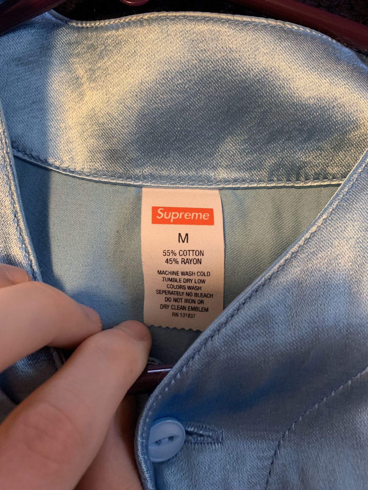 Supreme Satin Baseball Jersey Size US M / EU 48-50 / 2 - 2 Thumbnail