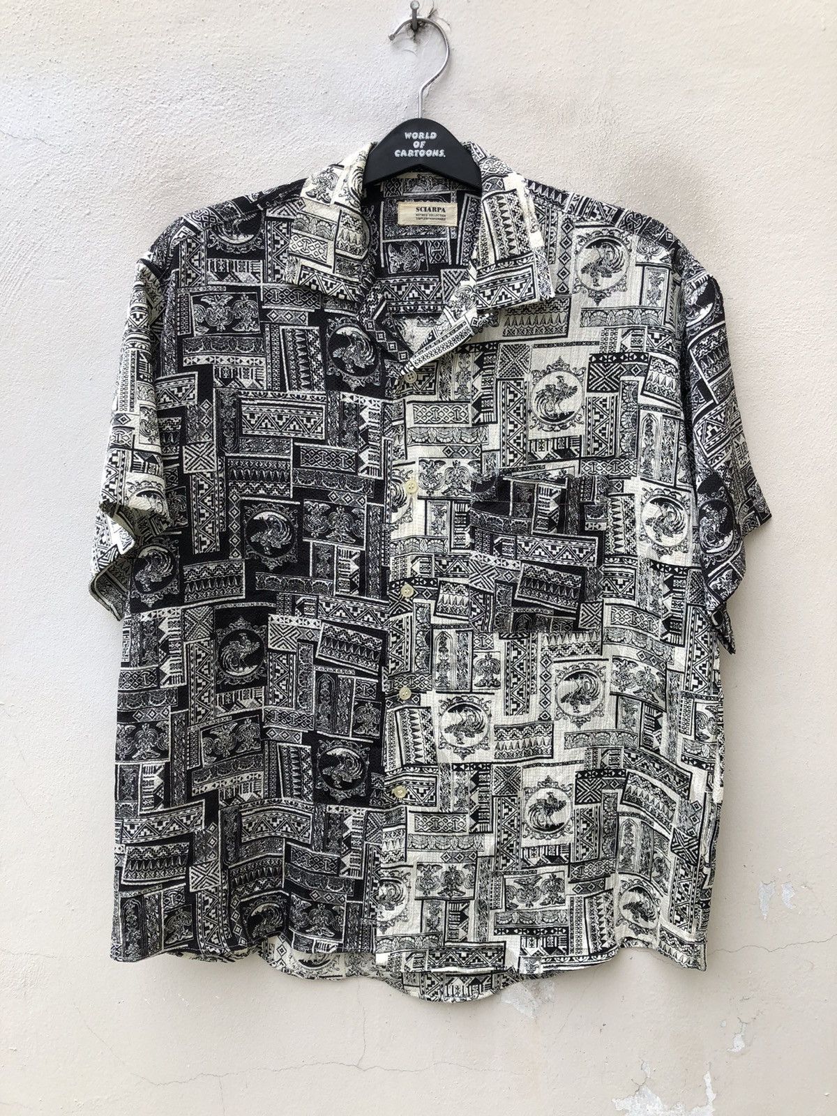 Vintage Vintage 90s Sciarpa Japan Crazy Pattern Silky Hawaiian Shirt Size US L / EU 52-54 / 3 - 21 Thumbnail