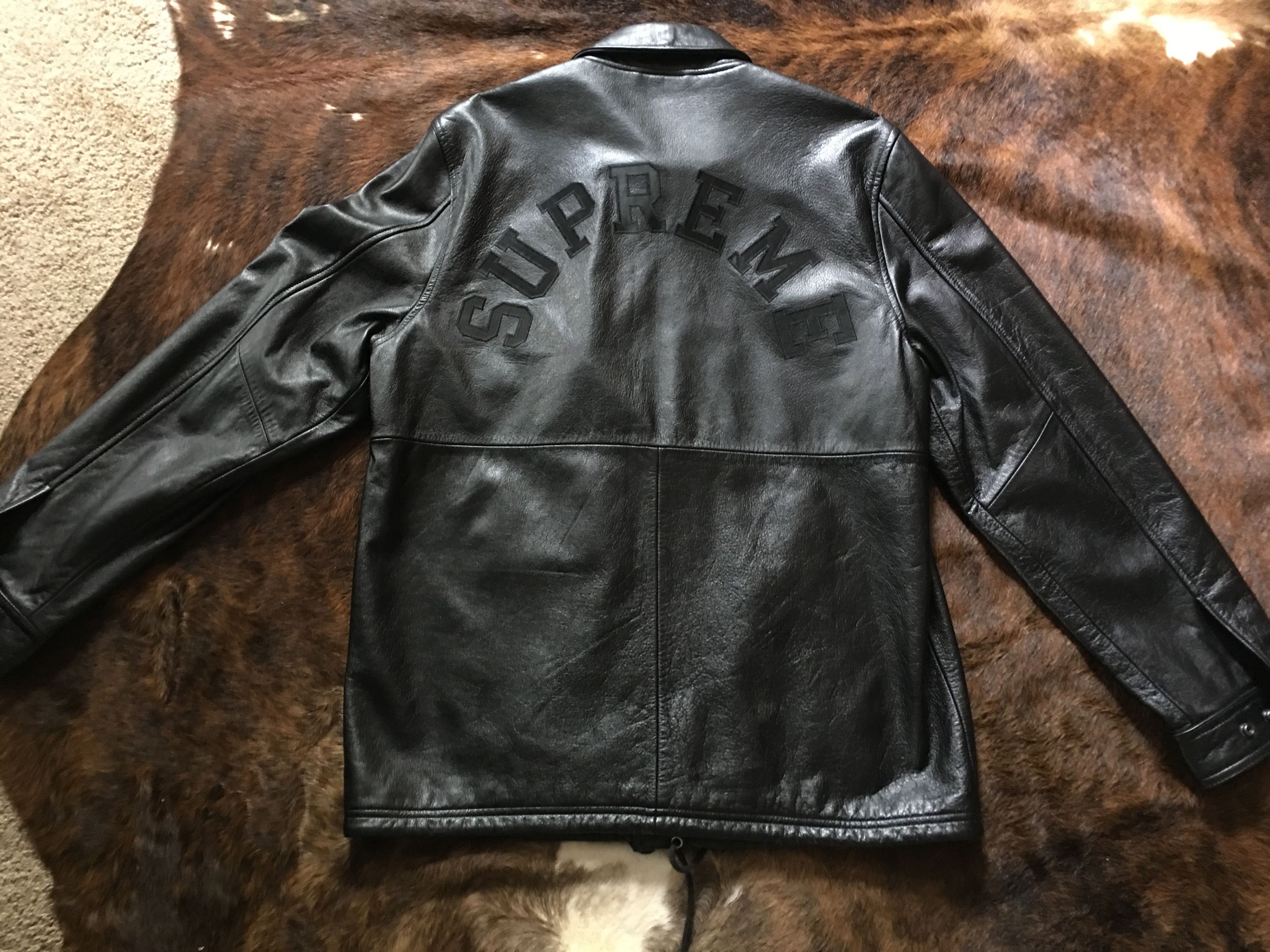 Champion × Supreme Leather Coaches Jacket | Grailed