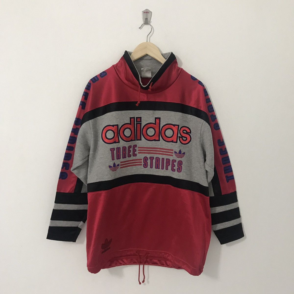 Adidas × Vintage Vintage Adidas Big Logo Trefoil Turtleneck Sweater Size US M / EU 48-50 / 2 - 2 Thumbnail