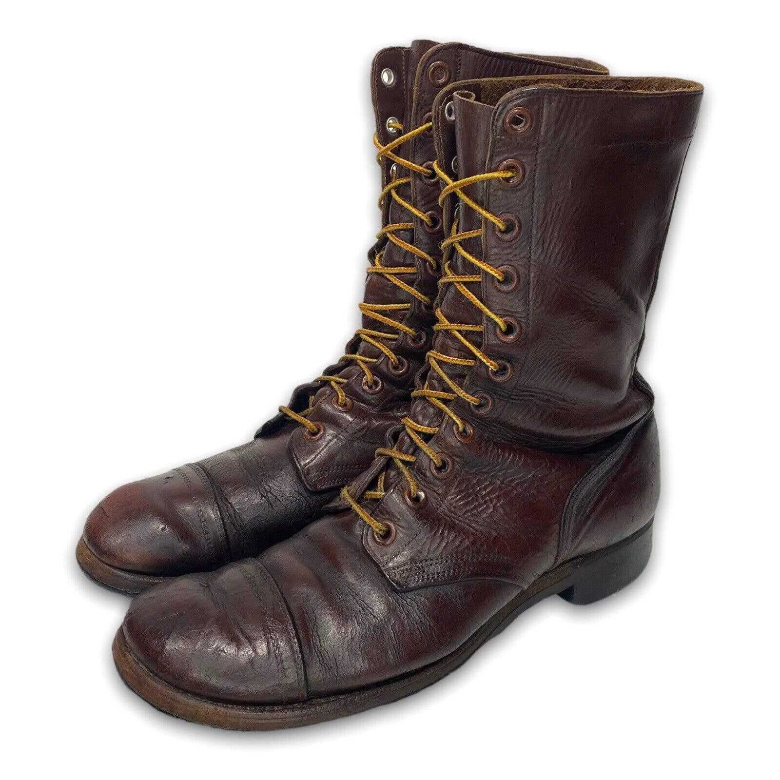 Vintage Vintage 1954 Endicott Johnson Brown Leather Combat Boots | Grailed