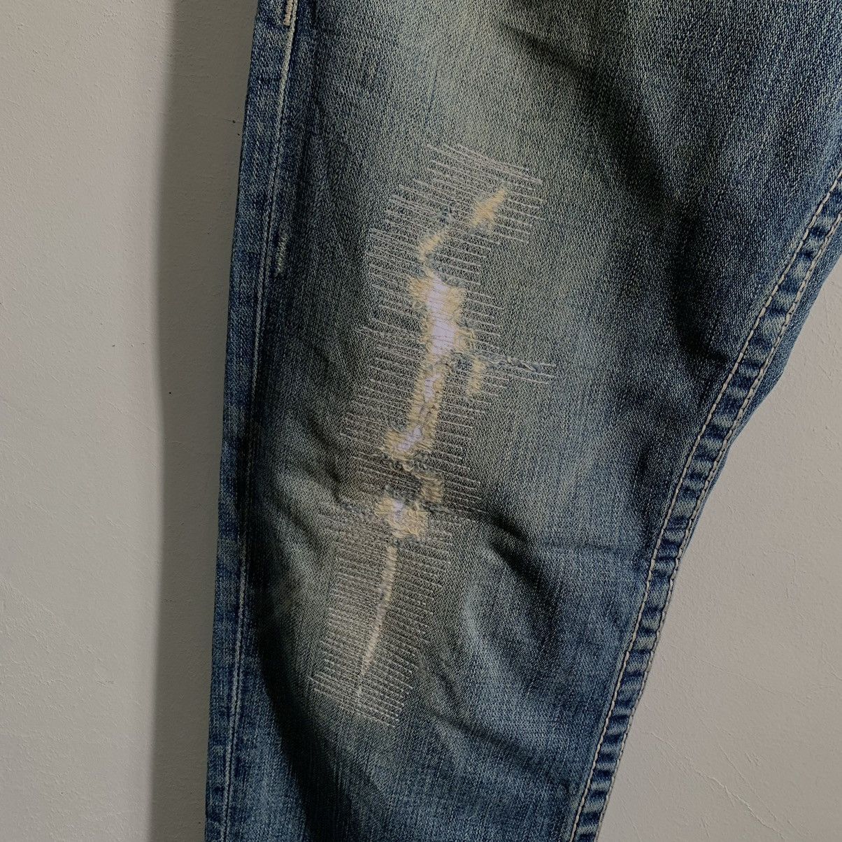 True Religion × Vintage True Religion Distressed Denim Size US 32 / EU 48 - 4 Thumbnail