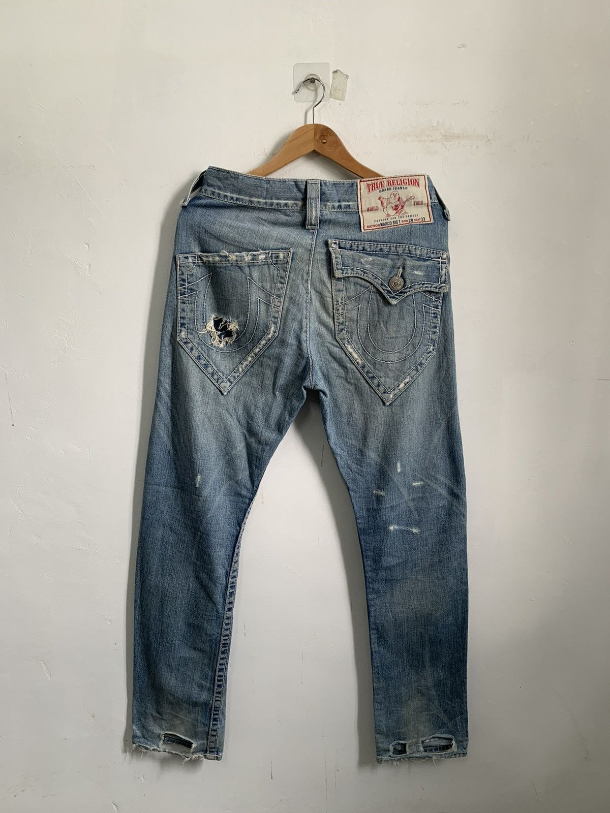 True Religion × Vintage True Religion Distressed Denim Size US 32 / EU 48 - 2 Thumbnail