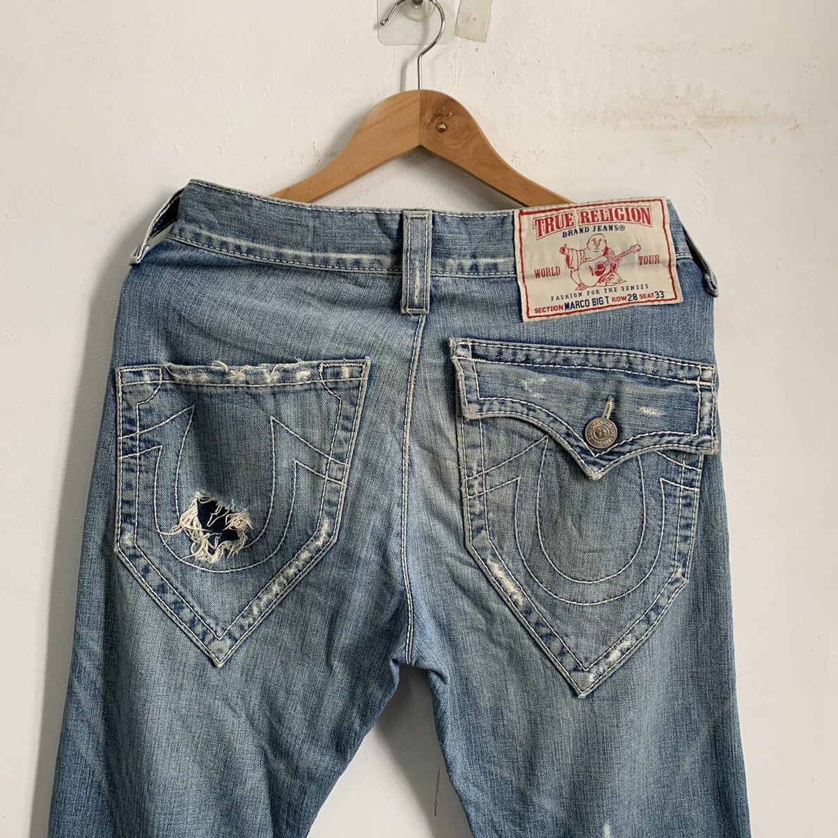 True Religion × Vintage True Religion Distressed Denim Size US 32 / EU 48 - 10 Thumbnail