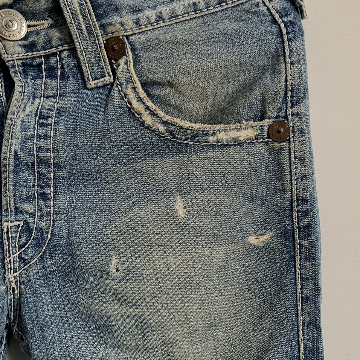 True Religion × Vintage True Religion Distressed Denim Size US 32 / EU 48 - 5 Thumbnail