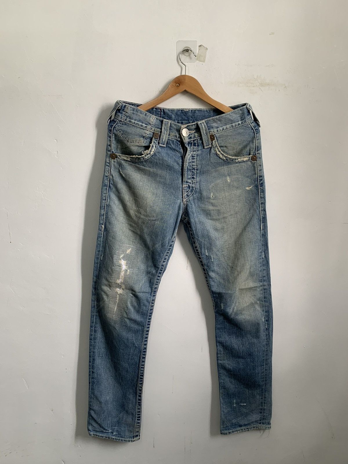 True Religion × Vintage True Religion Distressed Denim Size US 32 / EU 48 - 1 Thumbnail