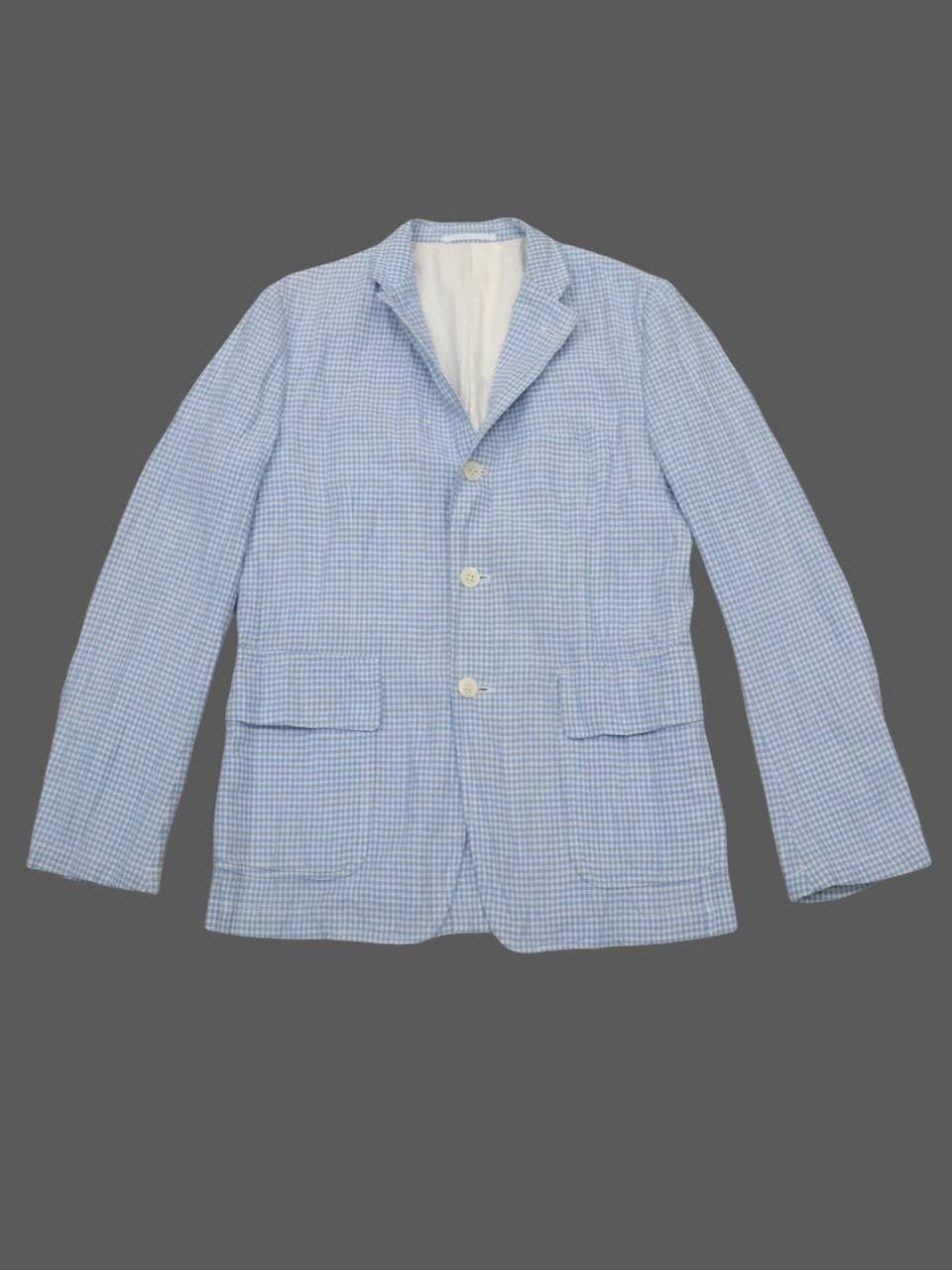 Comme des Garcons CDGH AD2007 Linen/Polyester Grid Jacket Size US M / EU 48-50 / 2 - 4 Thumbnail