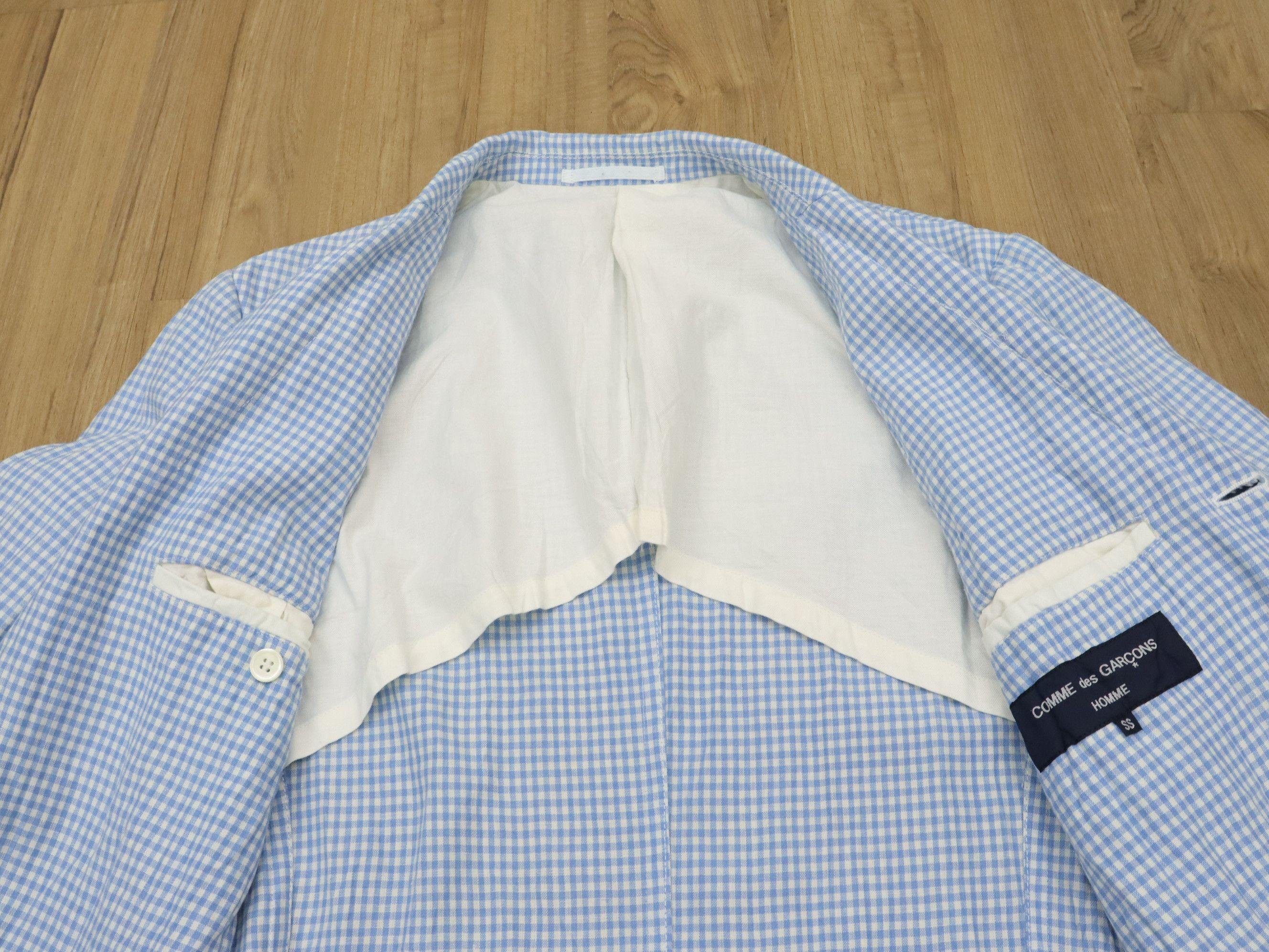 Comme des Garcons CDGH AD2007 Linen/Polyester Grid Jacket Size US M / EU 48-50 / 2 - 9 Thumbnail