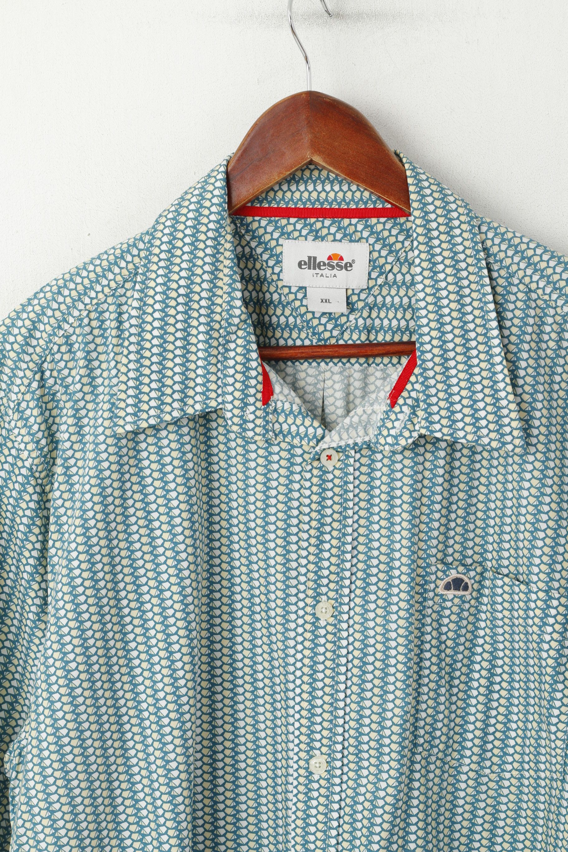 Ellesse Ellesse Italia Men XXL Casual Shirt Green Cotton 2804 Size US XXL / EU 58 / 5 - 2 Thumbnail